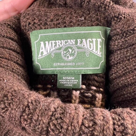 American Eagle Fair Isle Turtleneck Sweater (Size M) - Picture 8 of 8